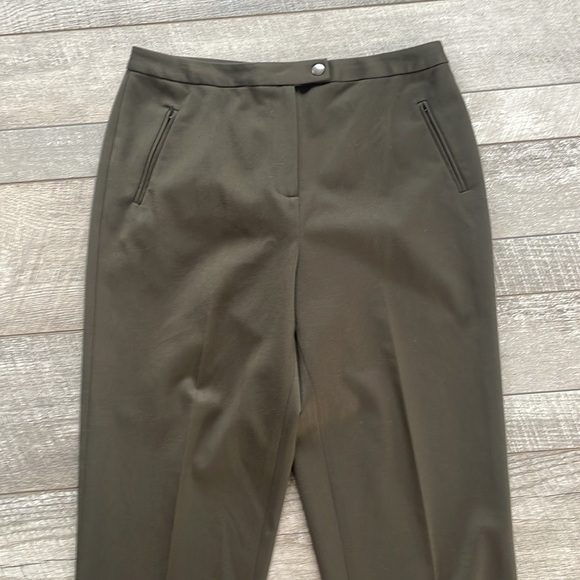 Talbots Size 10 Dark Hunter Green/Grey Casual Office Wear Stretch Pants - Picture 4 of 7